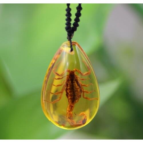 The new Good scorpion necklace really creative man pendant insect specimens decorations gifts for children shipping