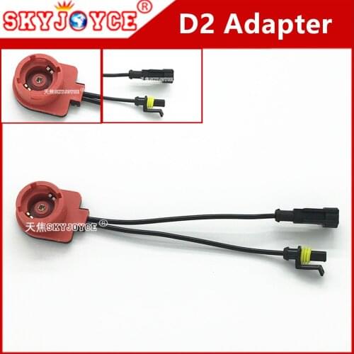 100X Wholesale D2 Adapter for hid xenon bulb 4300K D2S 3000K D2R 6000K D2C 5K to AMP connector ballast wire harness socket base