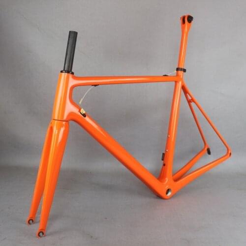 2019 SERAPH orange paint super light hight modulus V brake Toray carbon T1000 road carbon bike frame fm066