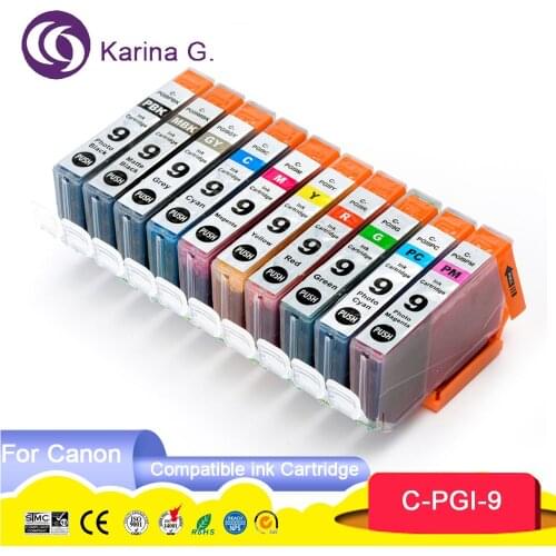 10XPGI-9 Generic Printer Ink 9# for Canon Pro9500 Mark II Ink Cartridges PGI9 PGI 9