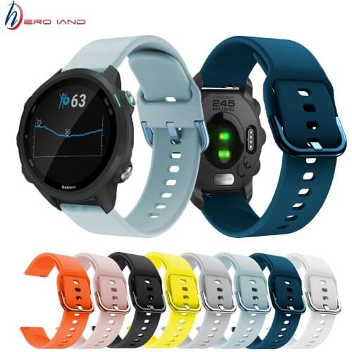 Silicone Watchband For Garmin Forerunner 245/245M For Garmin Vivoactive 3 Replacement Wrist Strap For Huami Amazfit Bip Bit 20mm