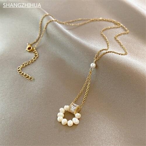 SHANGZHIHUA Pearl Necklaces For Women