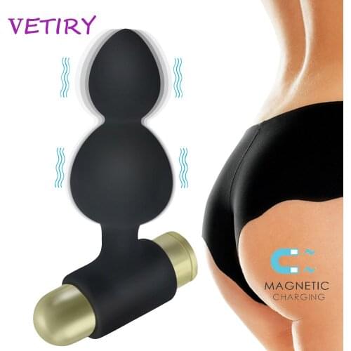 Silicone Anal Beads Vibrators Anal Plug Gay Toys Prostate Massage Vibrator Butt Plug G-spot Stimulator Sex Toys For Man Woman