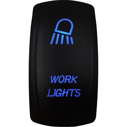 Work Lights Car Boat Blue Led Lasor 5 Pin Rocker Toggle Switch On Off 12v 24v Marine Grade for Carling Arb Narva 4x4