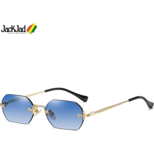 JackJad Fashion Cool Unique Rimless Style Slim Sunglasses Vintage Women ins Hip Hop Hippie Brand Design Sun Glasses Shades 8101