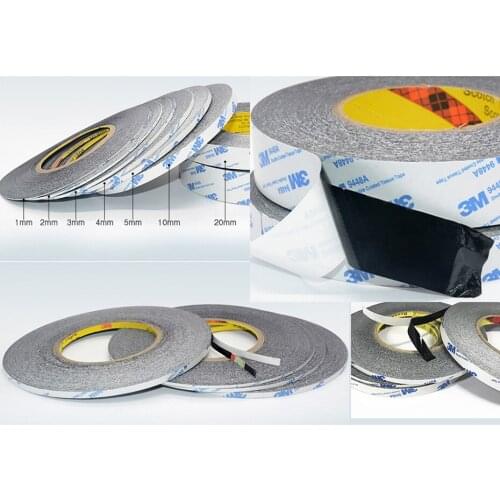 1PCS 1-5mm x 50m Super Slim & Thin Black Double Sided Adhesive Tape for Mobile Phone Touch Screen/LCD/Display Glass