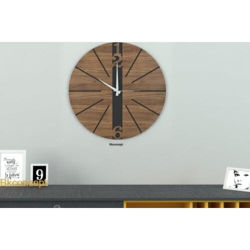 Decoration Living Room Wall Decor Home Living Room Decoration Rina Wall Clock Walnut Black