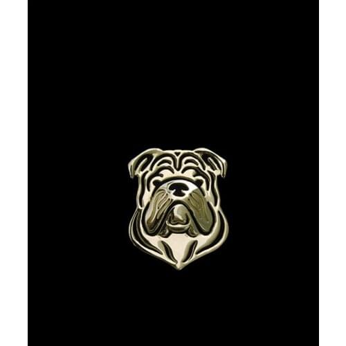 Women and Men Lapel Pin English bulldog Brooch Trendy Gold And Silver-plated