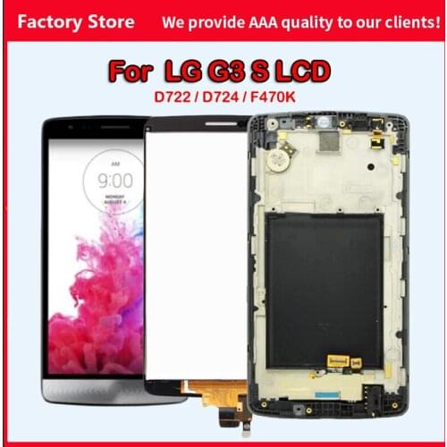10-Touch AAA Quality LCD For LG G3 S LCD Display Screen Replacement For D722 D724 F470K G3 mini Touch Screen LCD