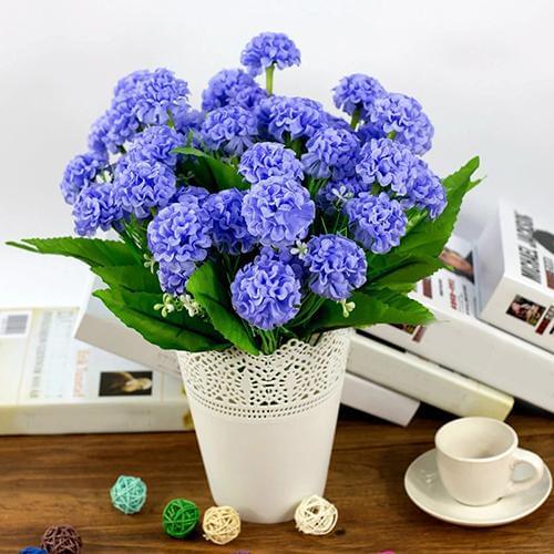 1 Bunch 9 Head Artificial Hydrangea Silk Flower Bouquet DIY Wedding Garden Stage Party Festival Decor Artificial & Dried Flowers