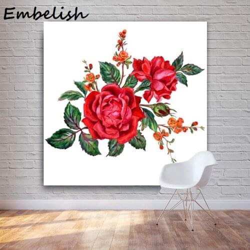 1 Pieces Red Roses Beautiful Flowers Wall Art Posters For Living Room Modern Home Decor Pictures HD Print On Canvas Oil Painting