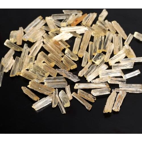 25Ct/pack Rare Natural Scapolite Gemstones Rough Yellow Fine Jewelry Minerals Ring Making Necklace Mounting Diy Collection