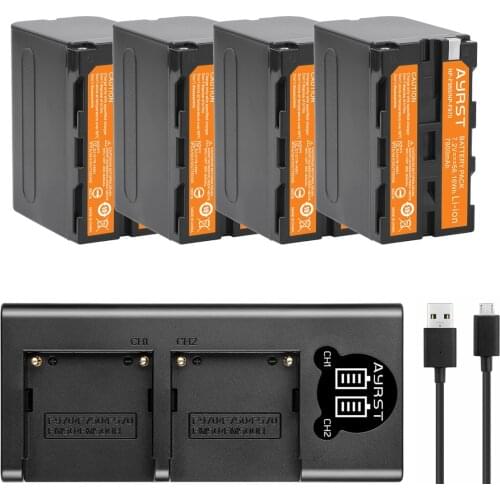 7800mah NP F960 F970 NP-F970 F950 Battery + 2-slot Charger For Sony PLM-100 CCD-TRV35 MVC-FD91 MC1500C L10 TR555 VX22 F550 F770