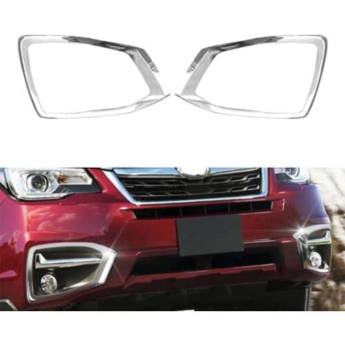 ABS Chrome Car Front Fog Light Bumper Lamp Molding Cover Trim For Subaru Forester 2016 2017 2018 Decorated Accessory