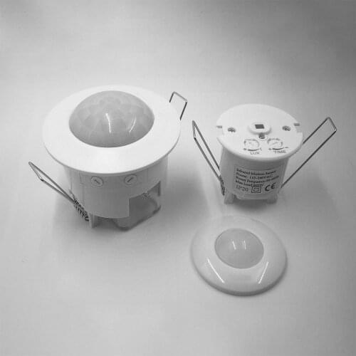 AC 110V-240V 220V Ceiling Human Body Infrared Sensor Switch Opening Diameter 4 CM Small Type 120 Degrees Sensing 6-8 Meter