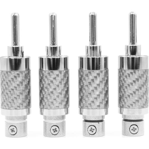 4pcs Locking Banana Plug Speaker Amplifier Connector Speaker Cable Extension adapter