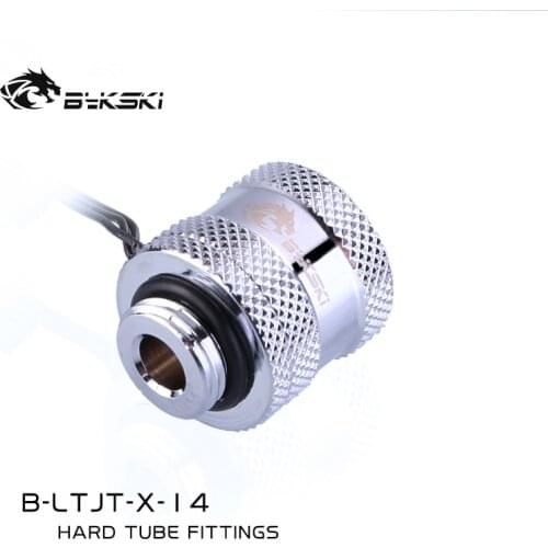 Bykski G1/4'' water cooling Fittings with light Hard Tube Quick twist for OD14mm hard tube Light 4 seal rings B-LTJT-X-14