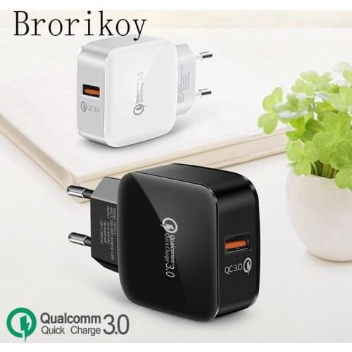 QC3.0 Quick Charger USB Fast Charging Adapter for Samsung S8 S9 Note 8 9 Xiaomi Mix 2 3 Huawei Mate 20 P20 Travel USB Chargers