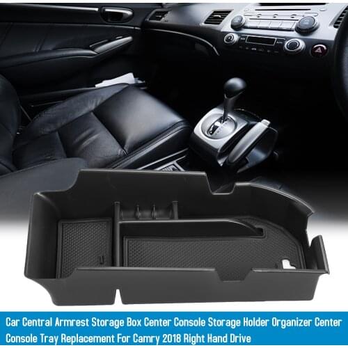Car Central Armrest Storage Box Center Console Holder Organizer Center Console Tray Replacement For Camry 2018 Right Hand Drive