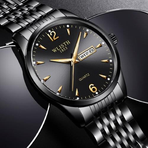 Top Brand Military Watches Mens Fashion Casual Stainless Steel Business Quartz Wristwatches Date Male Clock Relogio Masculino