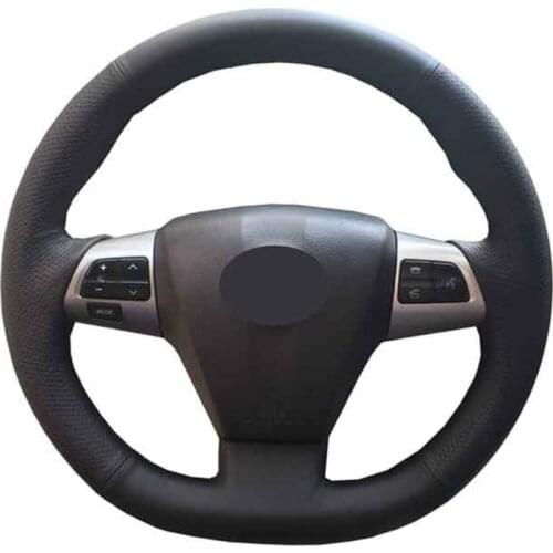 Car Steering Wheel Cover For Toyota Corolla 2011-2013 RAV4 2011 2012 Customize DIY Steering Wrap Microfiber Leather Hand Sewing