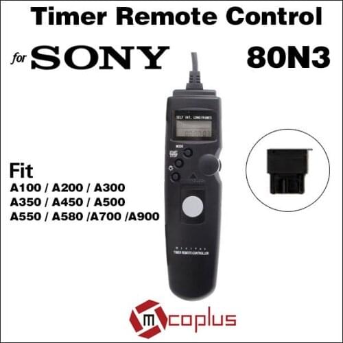 Mcoplus 80N3 S1 LCD Digital Camera Timer Remote Control Shutter Release for Sony A100 A300 A350 A500 A550 A580 A450 A700 A900