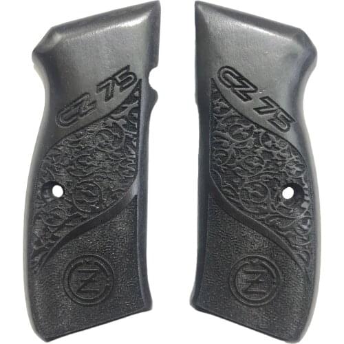 CZ75 Mod4 With Logo and Writing Laser Cut Black Wooden Grip