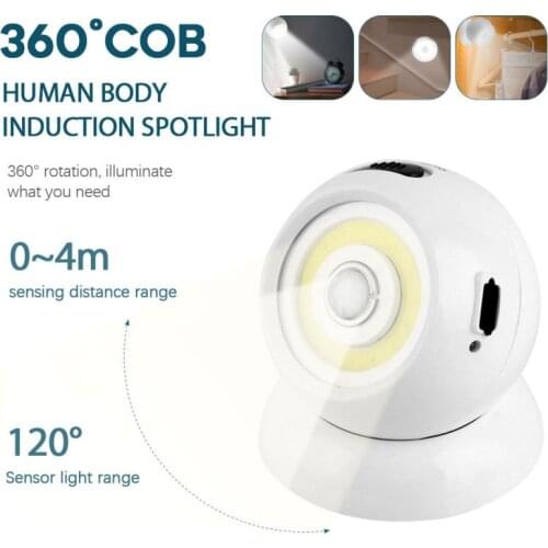 Motion Sensor Light Wireless Battery Powered Wall Lamp USB Rechargeable Outdoor Indoor Door Torch Night Light Security Light