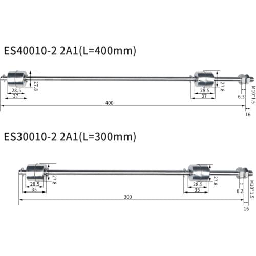ELECALL Float Switch Stainless Steel Tank Pool Water Level Liquid Sensor Level Controller 100mm-300mm 110V 220V