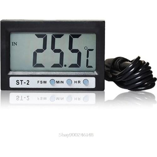 In Out LCD Dual-Way Digital Car Thermometer & Clock ST2 N06 20 Dropship