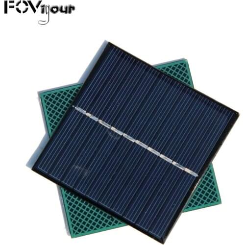 Xionel 0.8W 5V 160mA Mini Solar Cell Epoxy Polycrystalline Small Solar Panel Module DIY 80*80MM