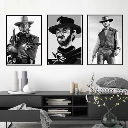 Clint Eastwood Movie Poster Canvas Painting Prints Art on the Wall Pictures Home Decor