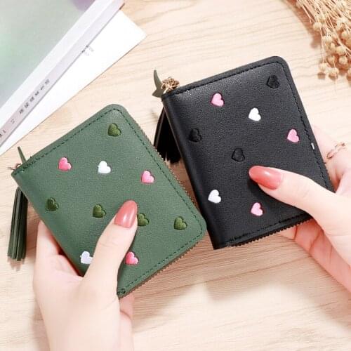 Girl Cute Purse Lady Short Korean Version Small Zero Wallet Student Wallet Simple Fashion Zip Coin Storage Bag Women Money Bag