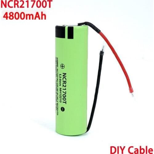 3.7V NCR21700T li-lon battery 4800mAh 21700 15A 5C Rate Discharge ternary lithium batteries DIY Welding Cable
