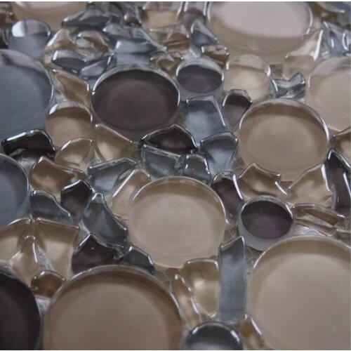 Small and big round glass mosaic tiles for kitchen backsplash tile bathroom shower home improvement fireplace tile