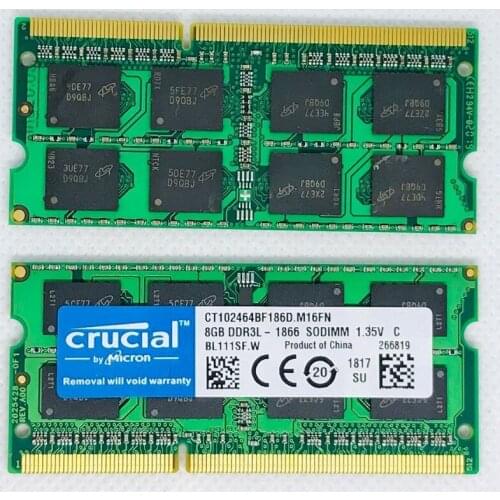 Crucial RAMS DDR3 8GB DDR3L-1866 SODIMM 1.35V Laptop memory DDR3 8GB 1866MHz laptop memoria notebook ram ddr3 14900 8gb 1866