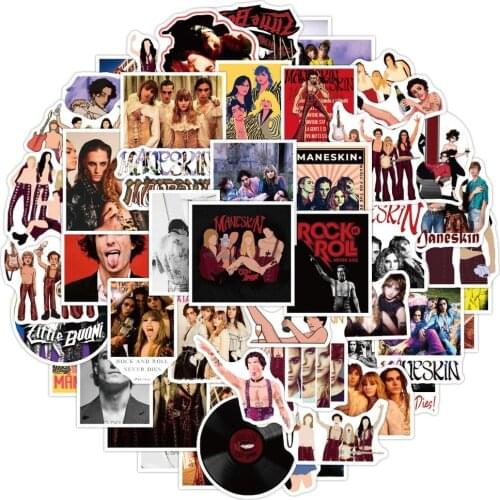 10/30/50Pcs Italy Rock Band Maneskin Stickers Divination Sticker for Luggage Laptop Refrigerator Motorcycle Skateboard Pegatinas