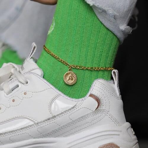 Stainless Steel Alphabet Anklet Women Men 26 Letter Bracelet Fashion Jewelry 2020 Bijoux Femme BFF Gifts For The New Year