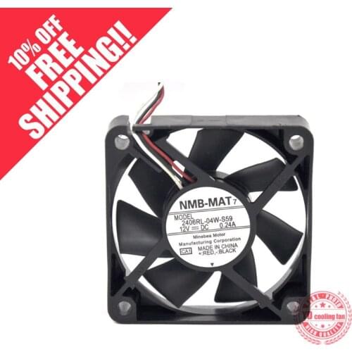 NEW NMB-MAT Minebea 2406RL-04W-S59 6CM 6015 12V 0.24A Projector 3PIN cooling fan