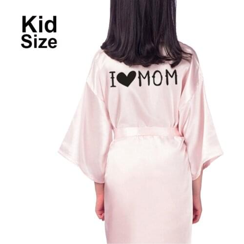 New Parent-child Dress Robe Satin Baby Women Princess Spa Party Favor Ladies Dressing Gift