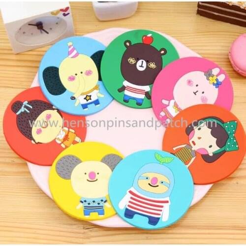 Custom 3D Soft PVC Coaster ,cartoon Coaster