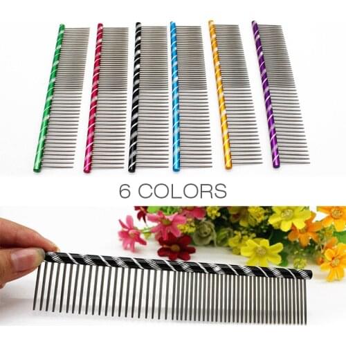 Pet comb Cat Dog Puppy Stainless Steel Teeth Metal Comb Brush For Pet Supplies Hair Grooming Trimmers