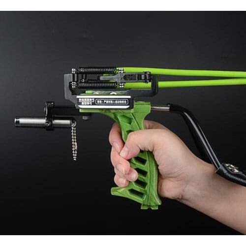 2 PCS Outdoor Hunting Slingshot Equipped With Laser Aiming Catapult Catapult Catapult Effortless Equipped With 2 Rubber Bands