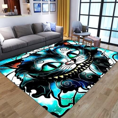 Nordic 3D dreamlike cat Printing Bedroom Decor Carpet Anime Creative Gothic Large Carpets home Kids Room play Area Rug Floor Mat