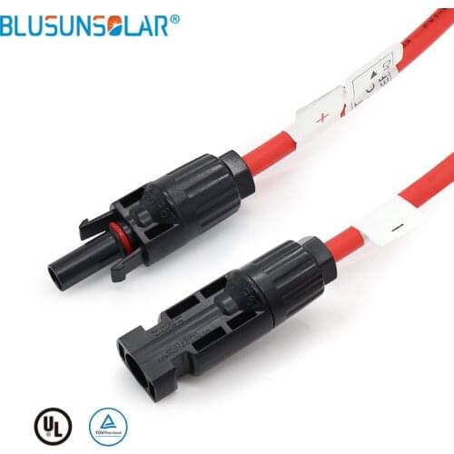 Solar Connector with 5 Meters 6mm2 (10AWG) Solar Extension Cable For Solar Panel With Male/ Female Connector