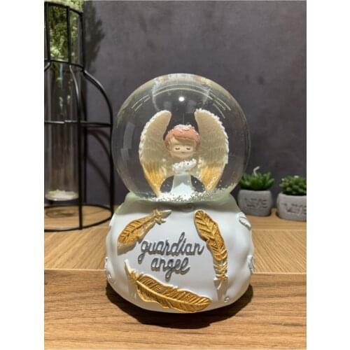 Guardian Angel Angel Luminous Musical Snow Globe
