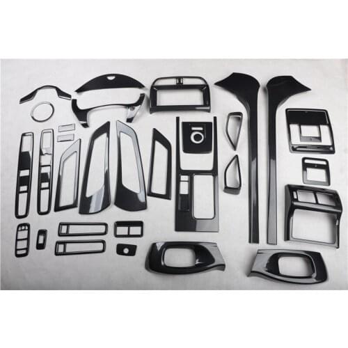 Fit For Jagu-ar XEL 2018-2019 Carbon Fiber abs Car Interior Panel Whole set Frame Cover trim Steering wheel gear handle /32pcs