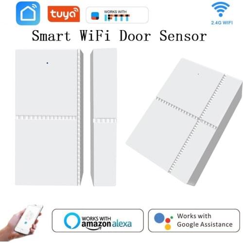 Tuya WiFi Door Sensor, Smart Door Open/Closed Detectors, Smart Life APP Wifi Window Sensor Work with Alexa,Google Home