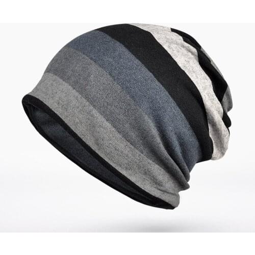 UNIKEVOW Beanies Balaclava women man Skullies Unisex Beanie Bonnet Autumn And Winter Caps Hip-hop Cap striped Hats For Women