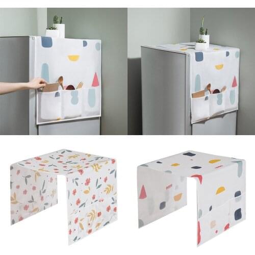 Waterproof Fridge Dust Cover Household Freezer Top Bag Multi-Functional Fridge Organizer PEVA Kitchen Accessories Supplies